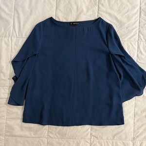 SHEIN Blue Relaxed Blouse